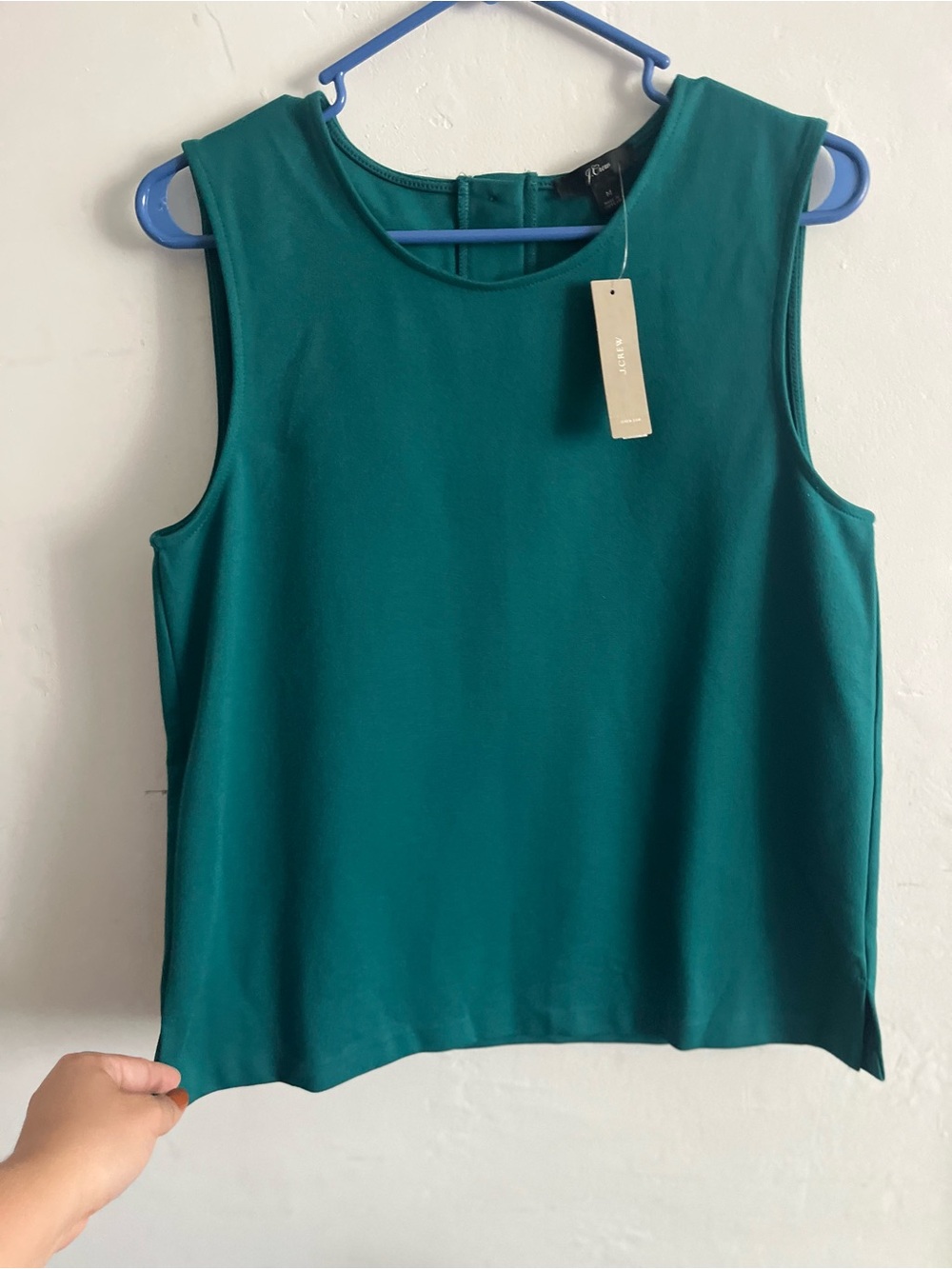 J. Crew Sleeveless Tank Top in Teal Green